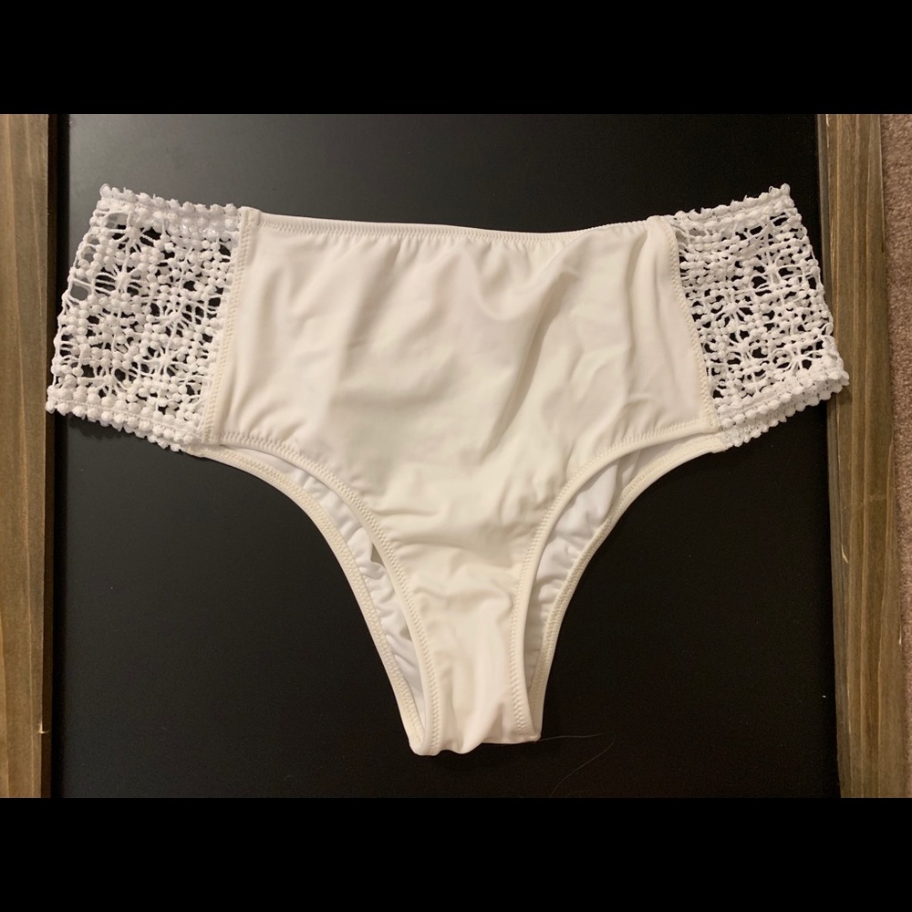 High rise White Victoria’s Secret Bikini bottom